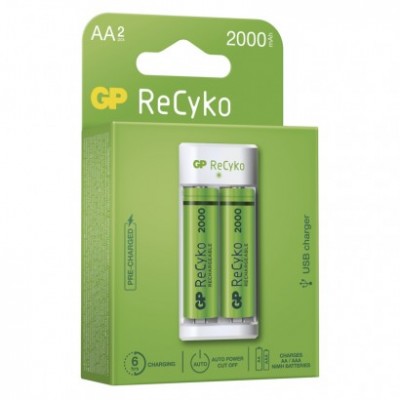 Nabíječka baterií GP Eco E211 + 2× AA ReCyko 2000 (1 ks) - foto č. 7