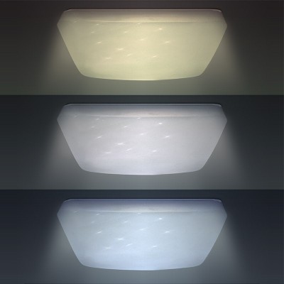 Solight LED stropní světlo Star, čtvercové, 24W,2400lm, dálkové ovládání, 37cm - foto č. 2