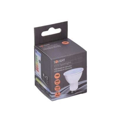 Solight LED žárovka, bodová , 7W, GU10, 6000K, 595lm, bílá - foto č. 2