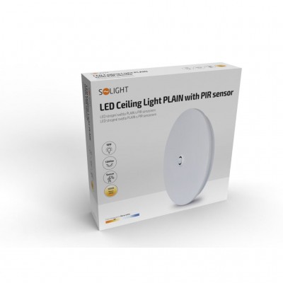 Solight LED stropní světlo PLAIN s PIR sensorem, 18W, 1260lm, 3000K, kulaté, 33cm - foto č. 5