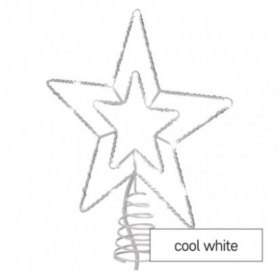 Standard LED spojovací vánoční hvězda, 28,5 cm, venkovní i vnitřní, studená bílá (1 ks) - foto č. 8