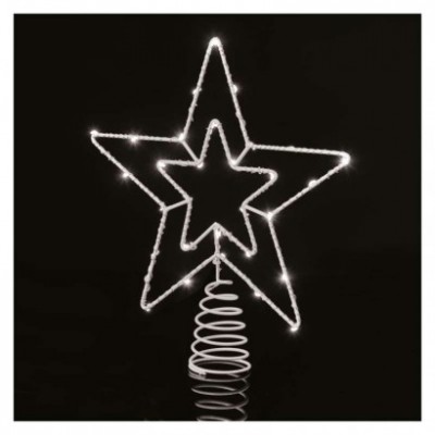Standard LED spojovací vánoční hvězda, 28,5 cm, venkovní i vnitřní, studená bílá (1 ks) - foto č. 10