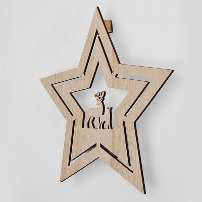 Solight LED nástěnná dekorace vánoční hvězda, 24x LED, 2x AA - foto č. 2